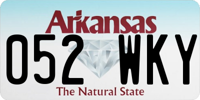 AR license plate 052WKY