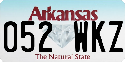 AR license plate 052WKZ