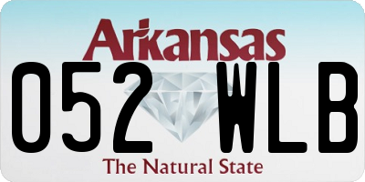 AR license plate 052WLB