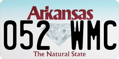 AR license plate 052WMC