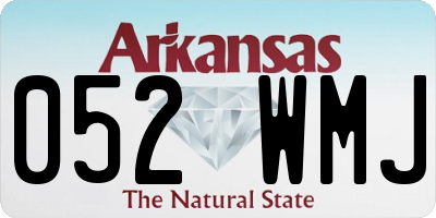 AR license plate 052WMJ
