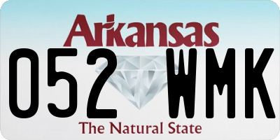 AR license plate 052WMK