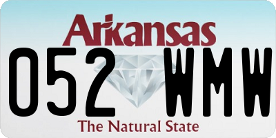 AR license plate 052WMW