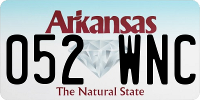 AR license plate 052WNC