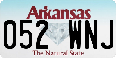 AR license plate 052WNJ