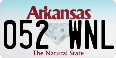 AR license plate 052WNL