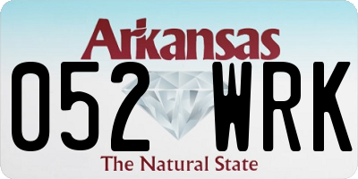 AR license plate 052WRK