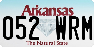 AR license plate 052WRM