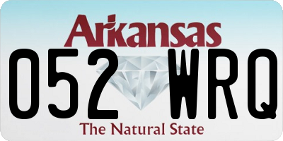 AR license plate 052WRQ