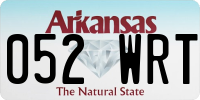 AR license plate 052WRT