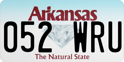 AR license plate 052WRU