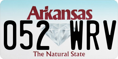 AR license plate 052WRV