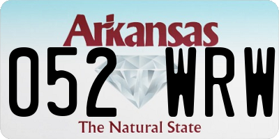 AR license plate 052WRW