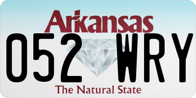 AR license plate 052WRY
