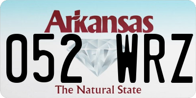 AR license plate 052WRZ
