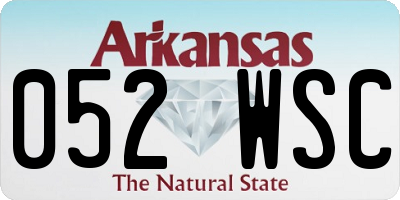 AR license plate 052WSC