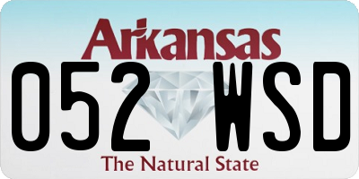 AR license plate 052WSD