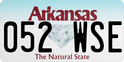 AR license plate 052WSE