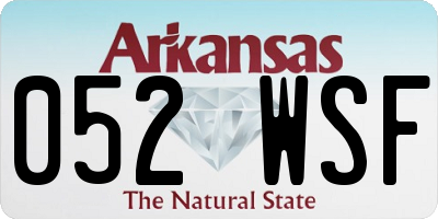 AR license plate 052WSF