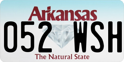 AR license plate 052WSH