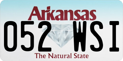 AR license plate 052WSI