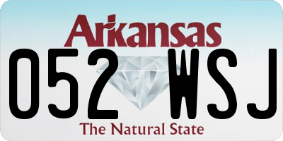 AR license plate 052WSJ