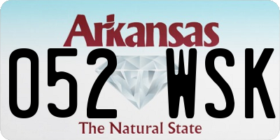 AR license plate 052WSK