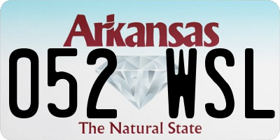 AR license plate 052WSL