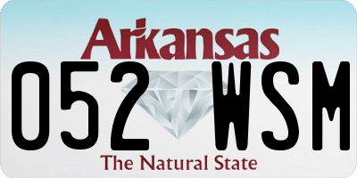 AR license plate 052WSM