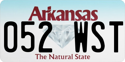 AR license plate 052WST