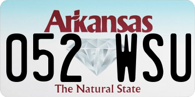 AR license plate 052WSU