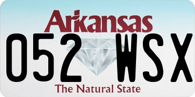 AR license plate 052WSX