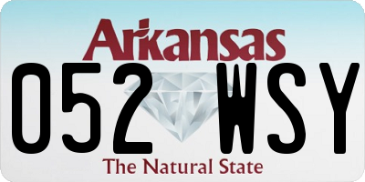 AR license plate 052WSY