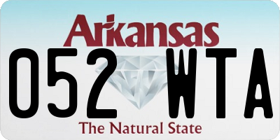 AR license plate 052WTA