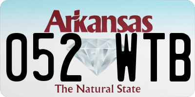 AR license plate 052WTB