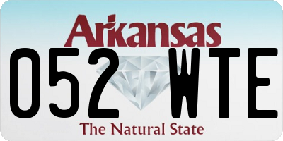 AR license plate 052WTE