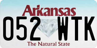 AR license plate 052WTK