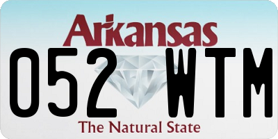 AR license plate 052WTM