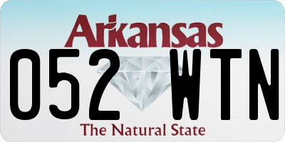 AR license plate 052WTN