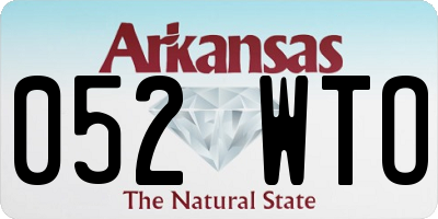 AR license plate 052WTO