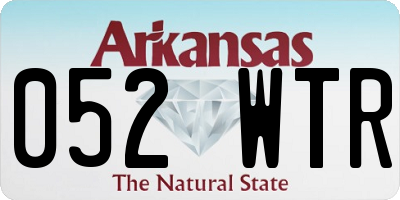 AR license plate 052WTR