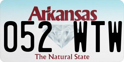 AR license plate 052WTW