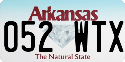 AR license plate 052WTX