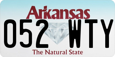 AR license plate 052WTY