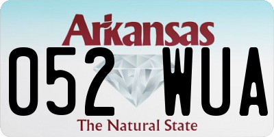 AR license plate 052WUA