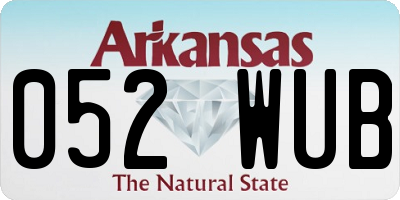 AR license plate 052WUB