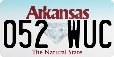AR license plate 052WUC