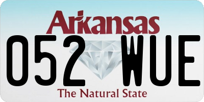 AR license plate 052WUE
