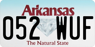AR license plate 052WUF