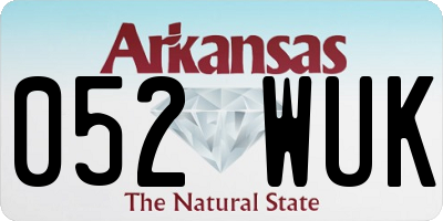 AR license plate 052WUK
